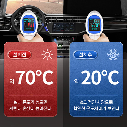 무더운 여름 차량용 자외선 완벽차단 원터치 햇빛가리개 1단
